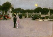 John Singer Sargent The Luxembourg Gardens at Twilight (mk18) oil painting on canvas